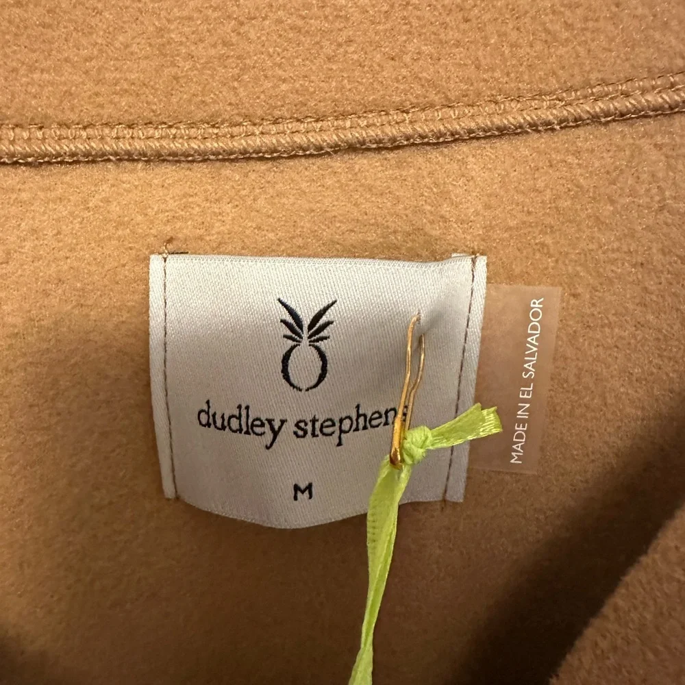 Dudley Stephens Kelly Puff Sleeve Cardigan size M Camel Vello Fleece NWT - Picture 3 of 7